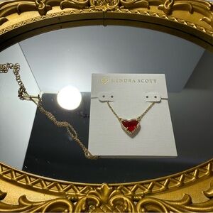 Kendra Scott Red Heart Pendant Necklace